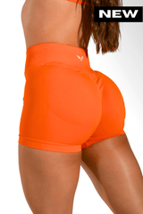 Club Athletica Flex Seamless Shorts Orange Glow