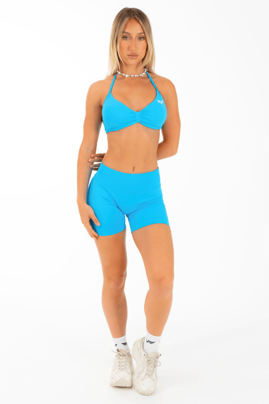 Club Athletica Flex Seamless Scrunch Shorts Paradise Blue