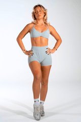 Club Athletica Flex Seamless Shorts Sage Grey