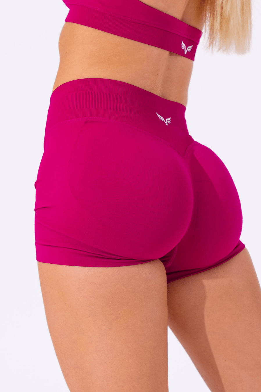 Club Athletica Flex Seamless Scrunch Shorts Raspberry