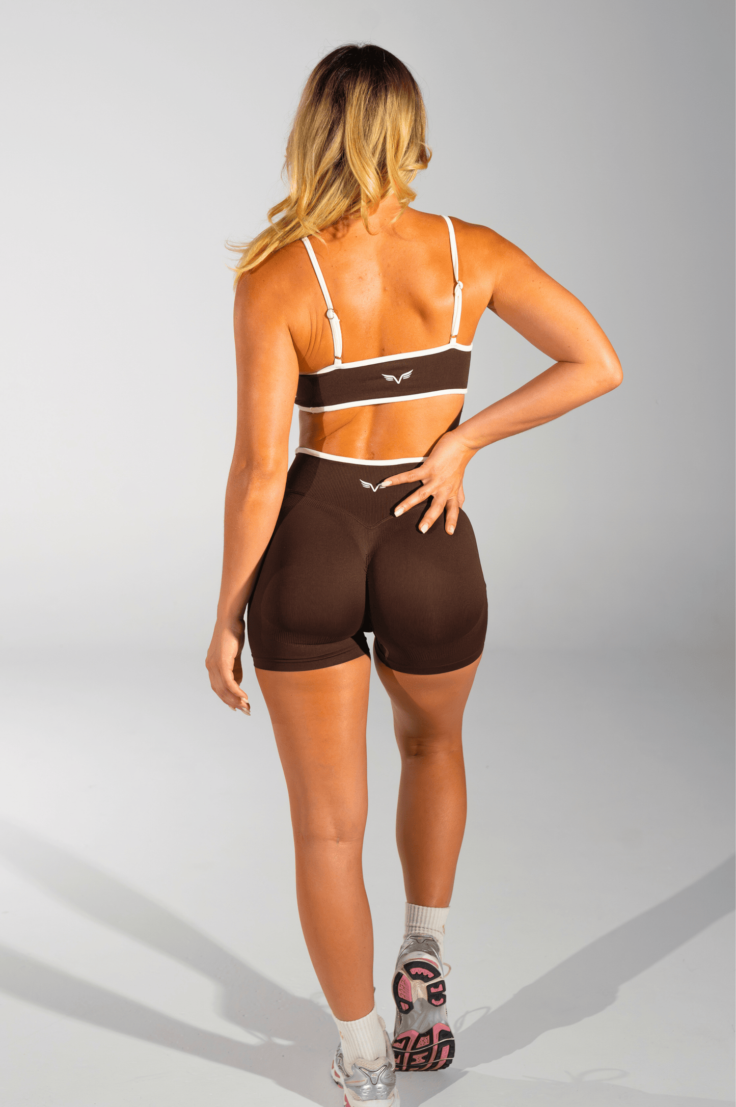 Club Athletica Impact Sculpt Seamless Crop Top Expresso Brown
