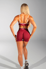 Club Athletica Impact Sculpt Seamless Crop Top Red Garnet