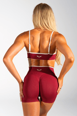 Club Athletica Impact Sculpt Seamless Crop Top Red Garnet