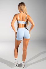 Club Athletica Impact Sculpt Seamless Crop Top Sky Blue