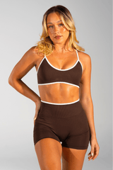 Club Athletica Impact Sculpt Seamless Shorts Expresso Brown