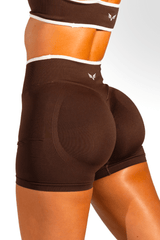 Club Athletica Impact Sculpt Seamless Shorts Expresso Brown