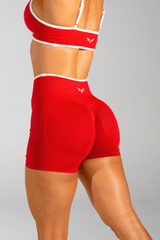Club Athletica Impact Sculpt Seamless Shorts Red