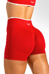 Club Athletica Impact Sculpt Seamless Shorts Red
