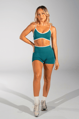 Club Athletica Impact Sculpt Seamless Shorts Teal Green