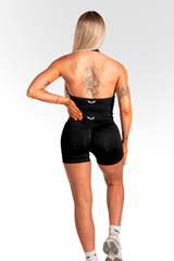 Club Athletica - Lycra Halter Tank Top - Black
