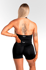 Club Athletica - Lycra Halter Tank Top - Black