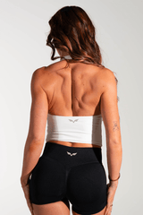 Club Athletica - Lycra Halter Tank Top - White