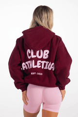 Club Athletica Oversized Hoodie Burgundy
