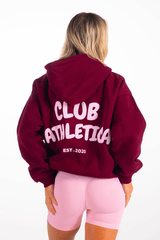 Club Athletica Oversized Hoodie Burgundy