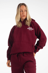 Club Athletica Oversized Hoodie Burgundy