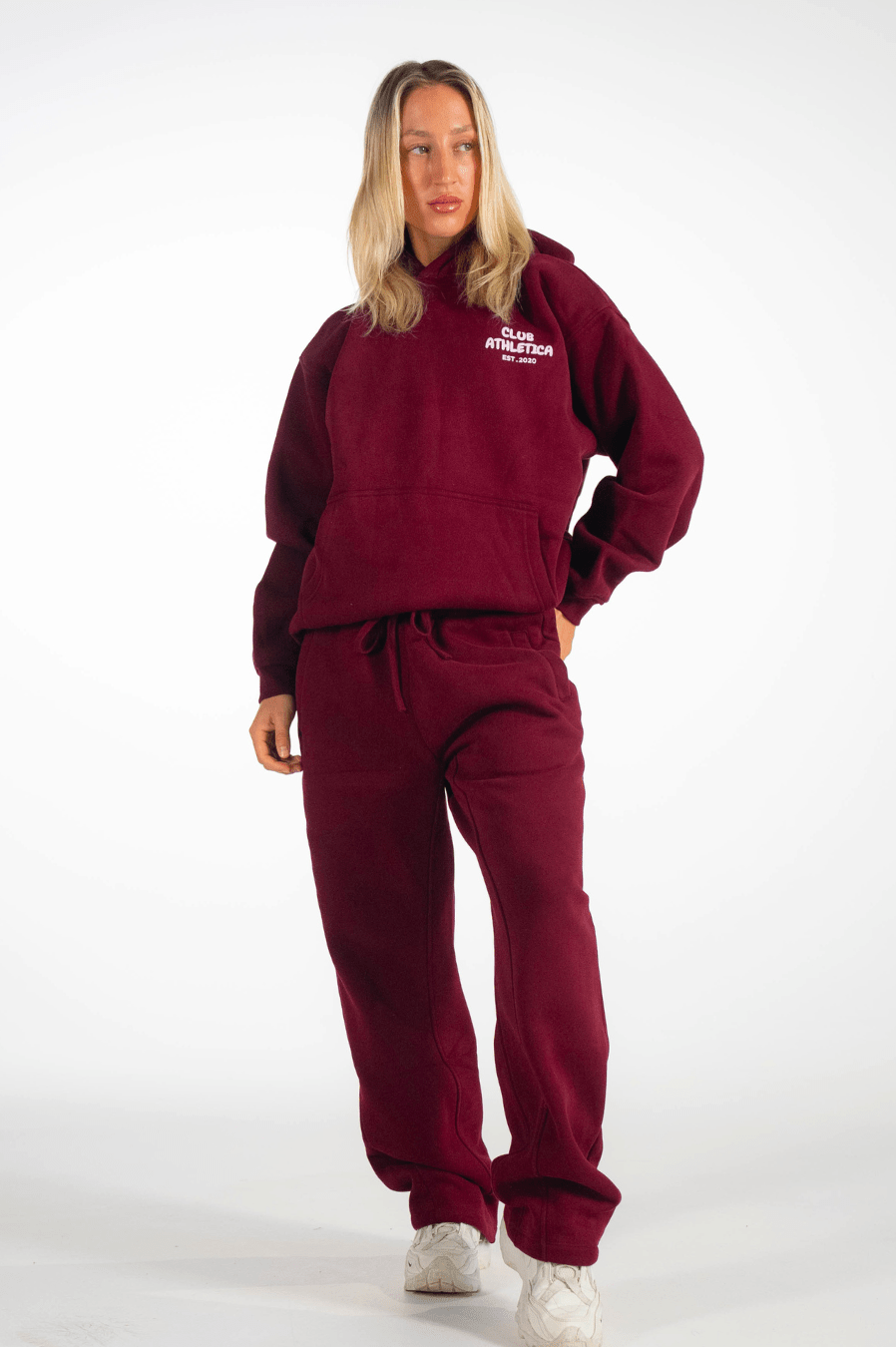 Club Athletica Oversized Premium Hoodie Burgundy
