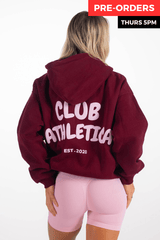 Club Athletica Oversized Hoodie Burgundy