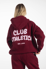 Club Athletica Oversized Hoodie Burgundy