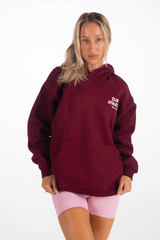 Club Athletica Oversized Hoodie Burgundy