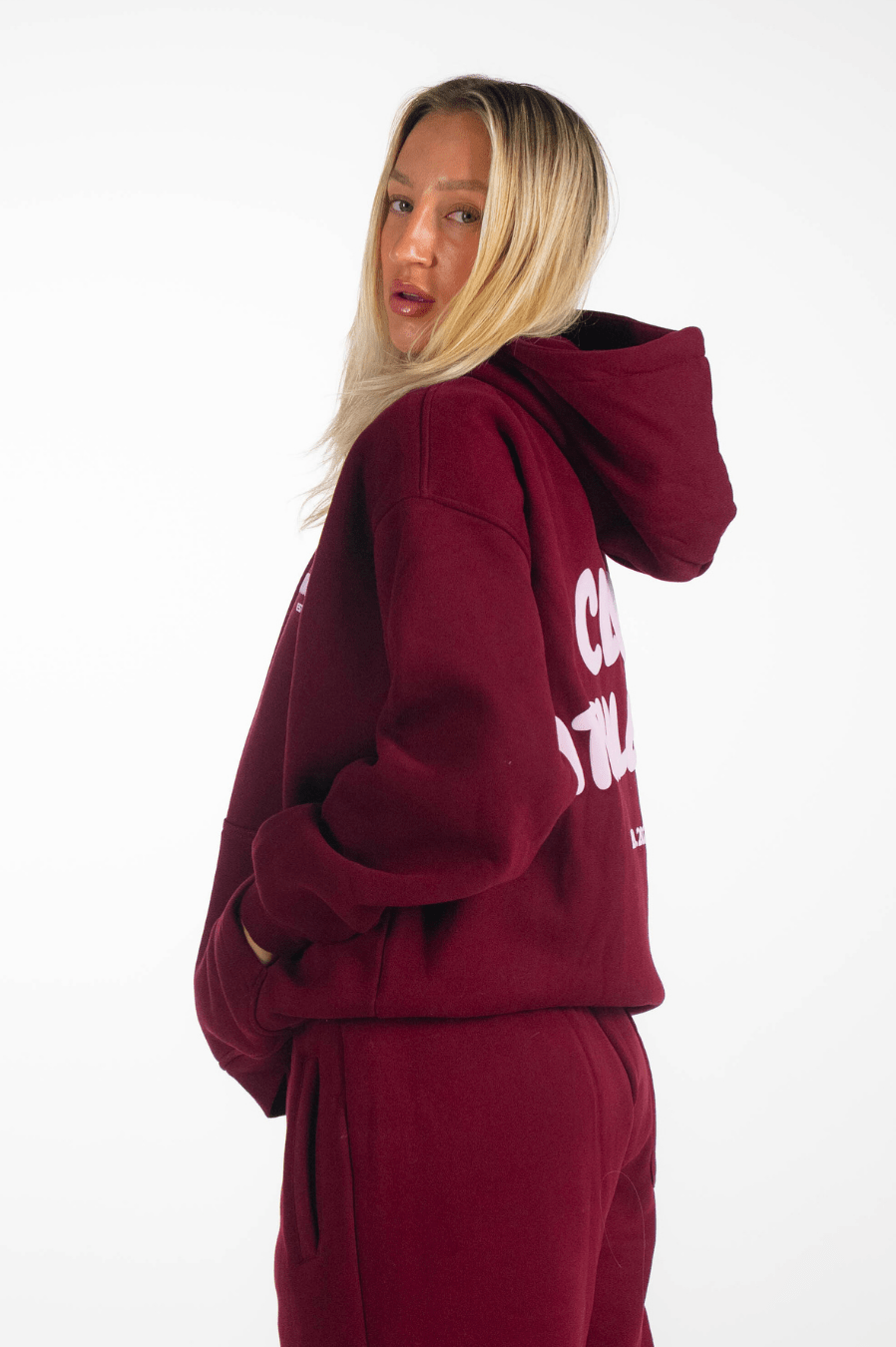 Club Athletica Oversized Premium Hoodie Burgundy
