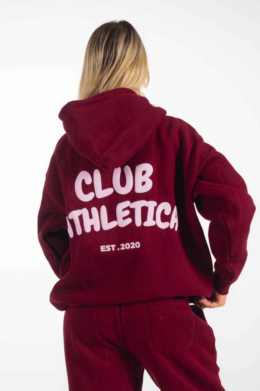 Club Athletica Oversized Premium Hoodie Burgundy