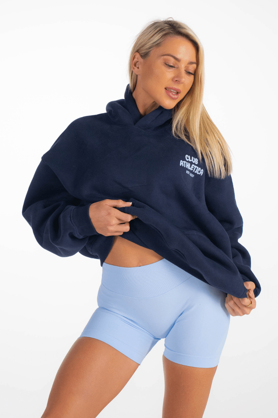 Club Athletica Oversized Premium Hoodie Navy Blue