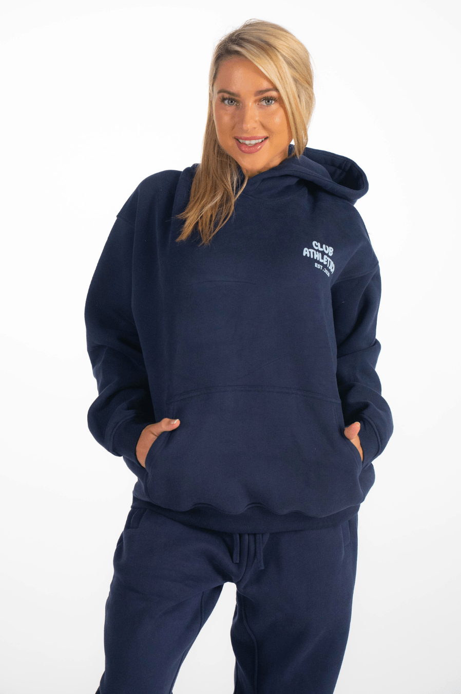 Club Athletica Oversized Premium Hoodie Navy Blue