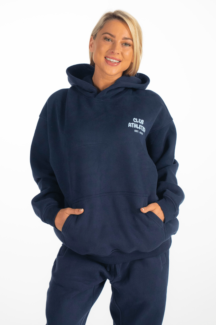 Club Athletica Oversized Premium Hoodie Navy Blue