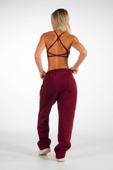 Club Athletica Oversized Sweatpants Burgundy