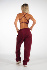 Club Athletica Oversized Sweatpants Burgundy