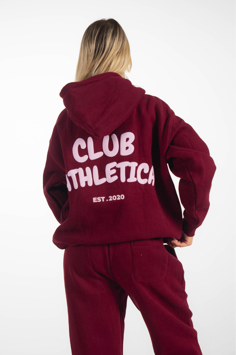 Club Athletica Oversized Sweatpants Burgundy
