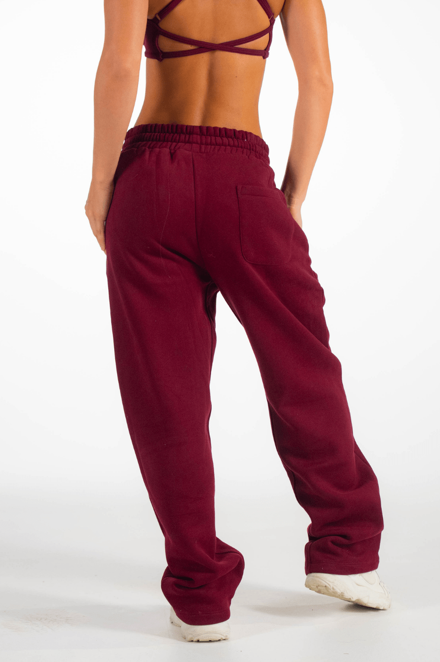 Club Athletica Oversized Sweatpants Burgundy