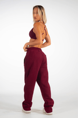 Club Athletica Oversized Sweatpants Burgundy