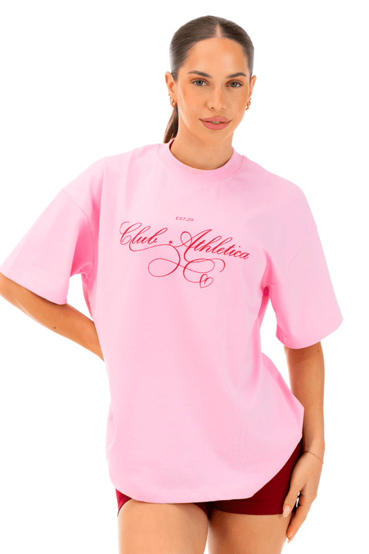 Club Athletica Oversized Tee Light Pink