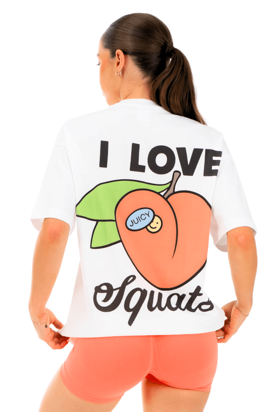 Club Athletica Oversized Tee White/Apricot