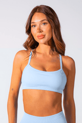 Club Athletica Sculptura Seamless Crop Top Ice Blue