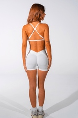 Club Athletica Sculptura Seamless Crop Top White