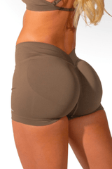 Club Athletica Sculptura Seamless Shorts Coffee Brown