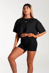 Club Athletica Slouchy Cropped Tee Black