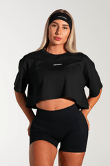Club Athletica Slouchy Cropped Tee Black