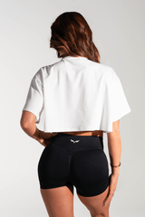 Club Athletica Slouchy Cropped Tee White