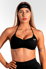 Club Athletica - Staple Minimal Halter Bra - Black