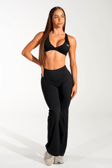 Club Athletica - Staple Scrunch Flare Leggings - Black