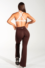 Club Athletica - Staple Scrunch Flare Leggings - Brown