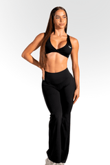 Club Athletica - Staple Twist Cross-Back Crop - Black
