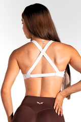Club Athletica - Staple Twist Cross-Back Crop - White