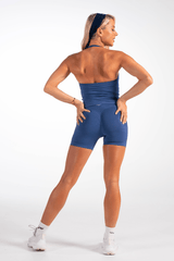 Club Athletica Flex Halter Tank Top Navy Blue