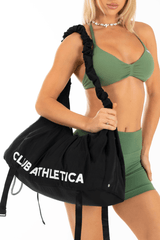 Ruched Gym Handbag Black